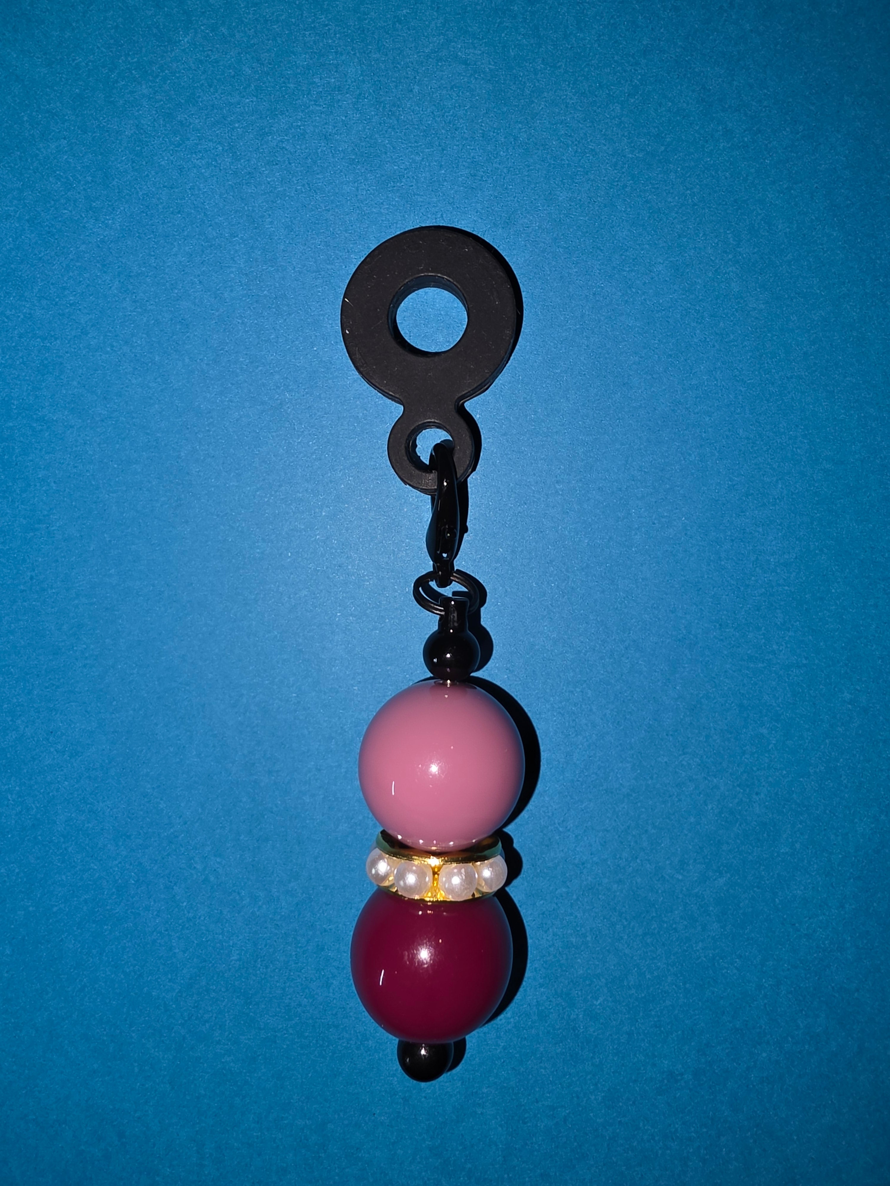 Maroon Straw Charm