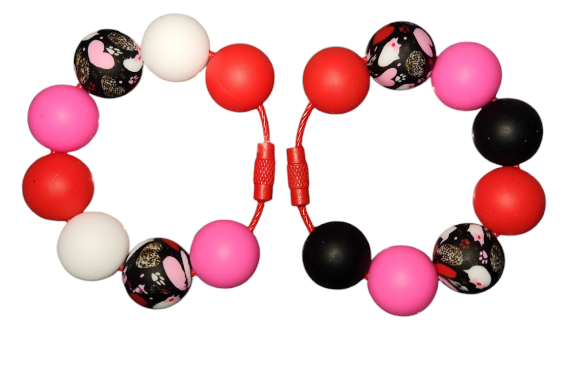 Red/Pink Hearts Tumbler Charm