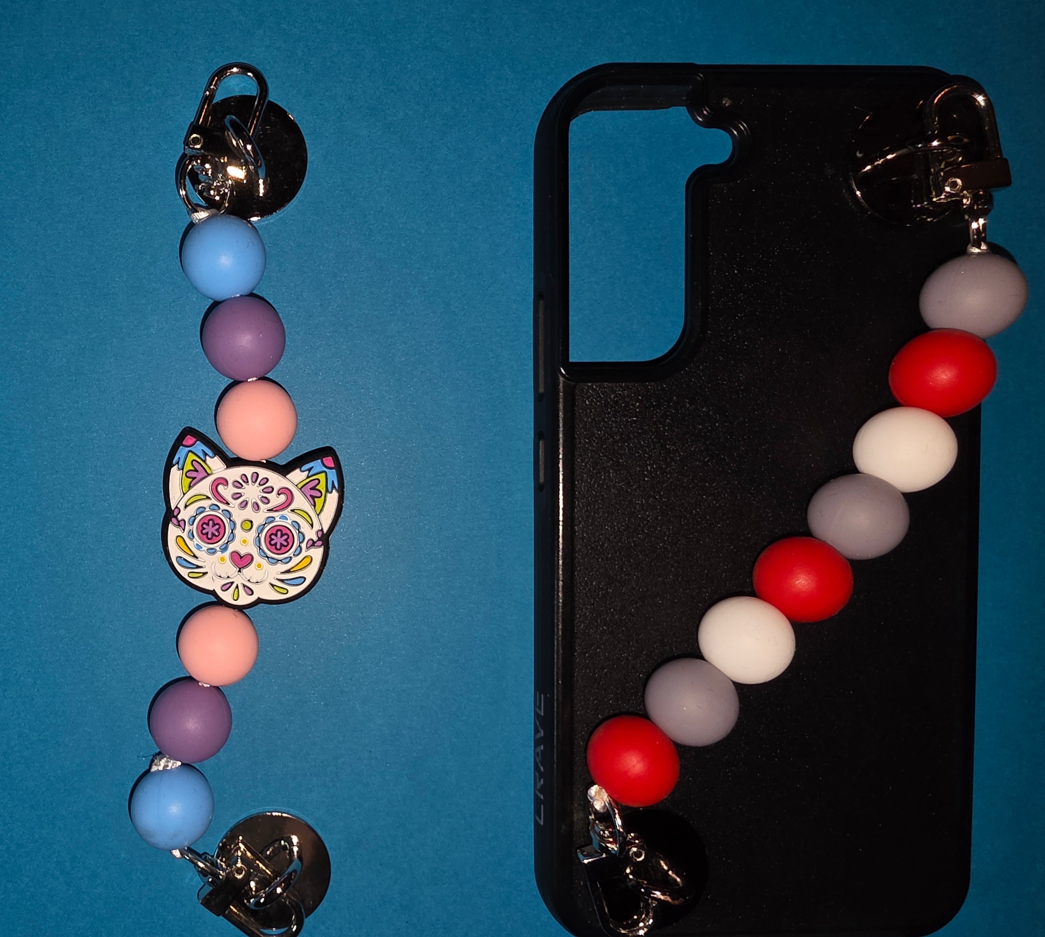 Sugar Skull Cat Adhesive Phone/Tablet Charm
