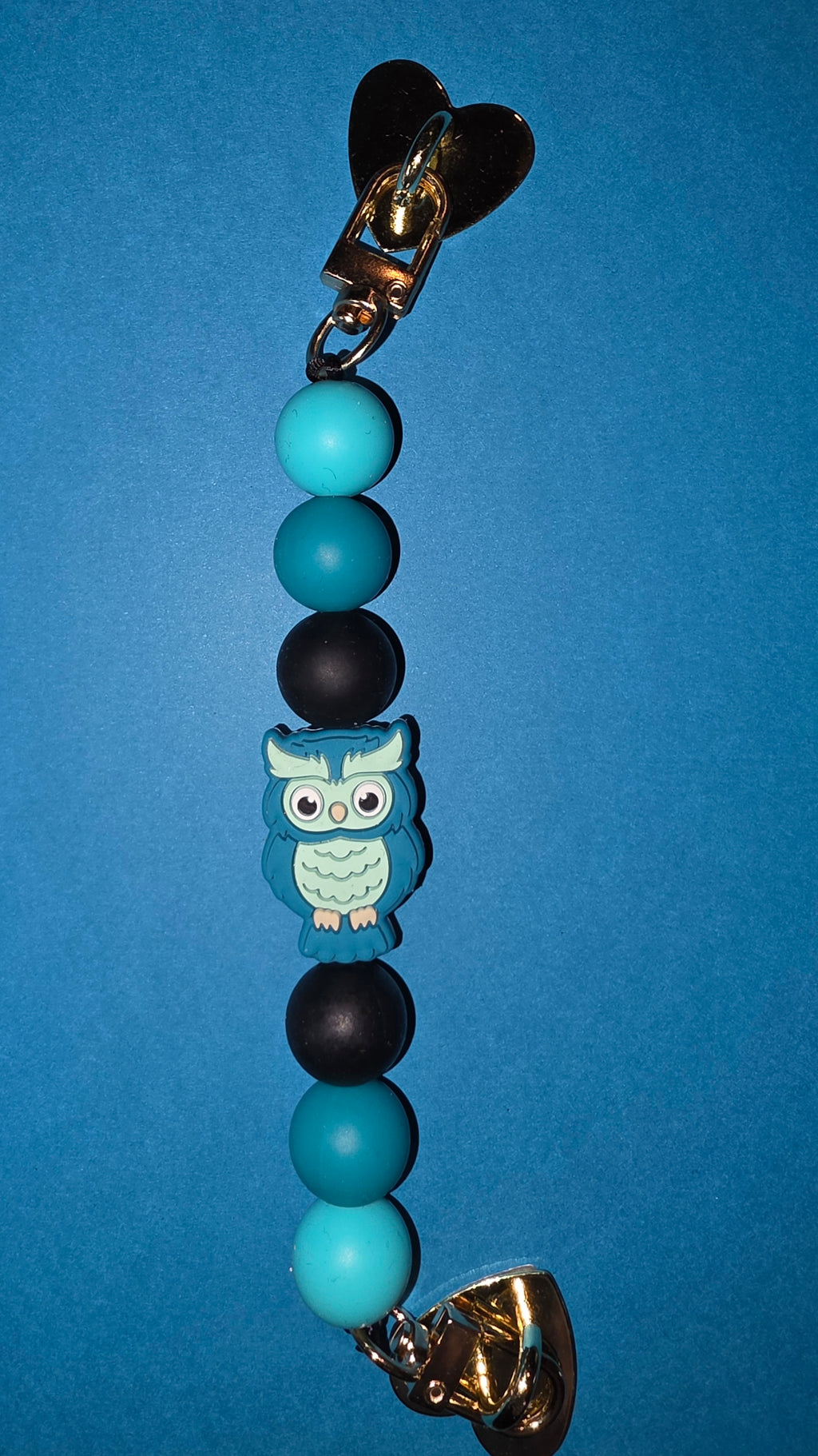 Teal Blue Owl Adhesive Phone/Tablet Charm