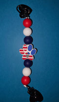 Red, White & Blue Paw Print Adhesive Phone/Tablet Charm