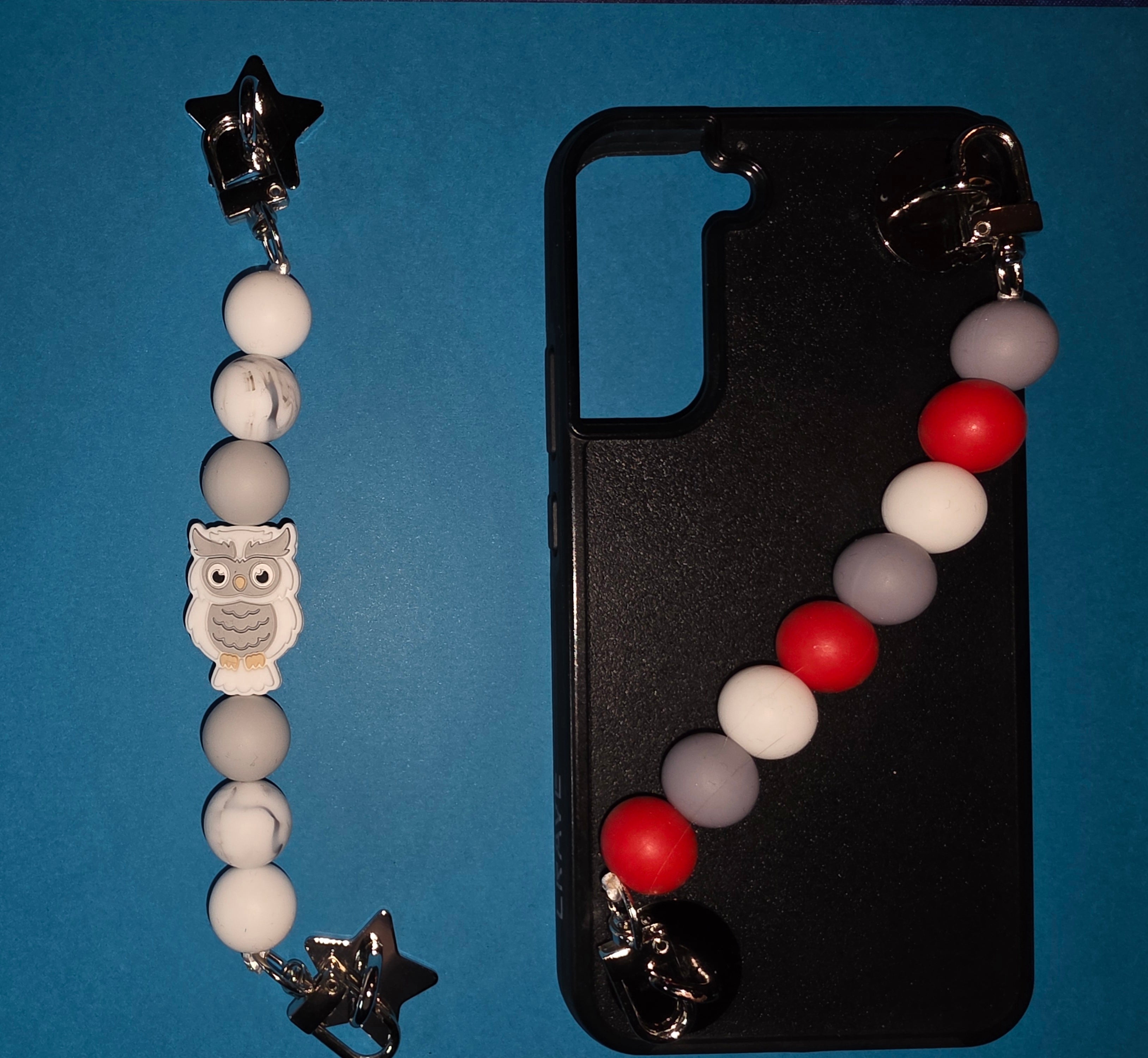 White/Gray Owl Adhesive Phone/Tablet Charm